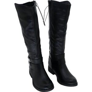 Style & Co Women's Black Buckled Riding Boots 6.5M – Fast Shipping